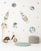 Space Wall Decals - Rockets, Planet, Moon, Stars