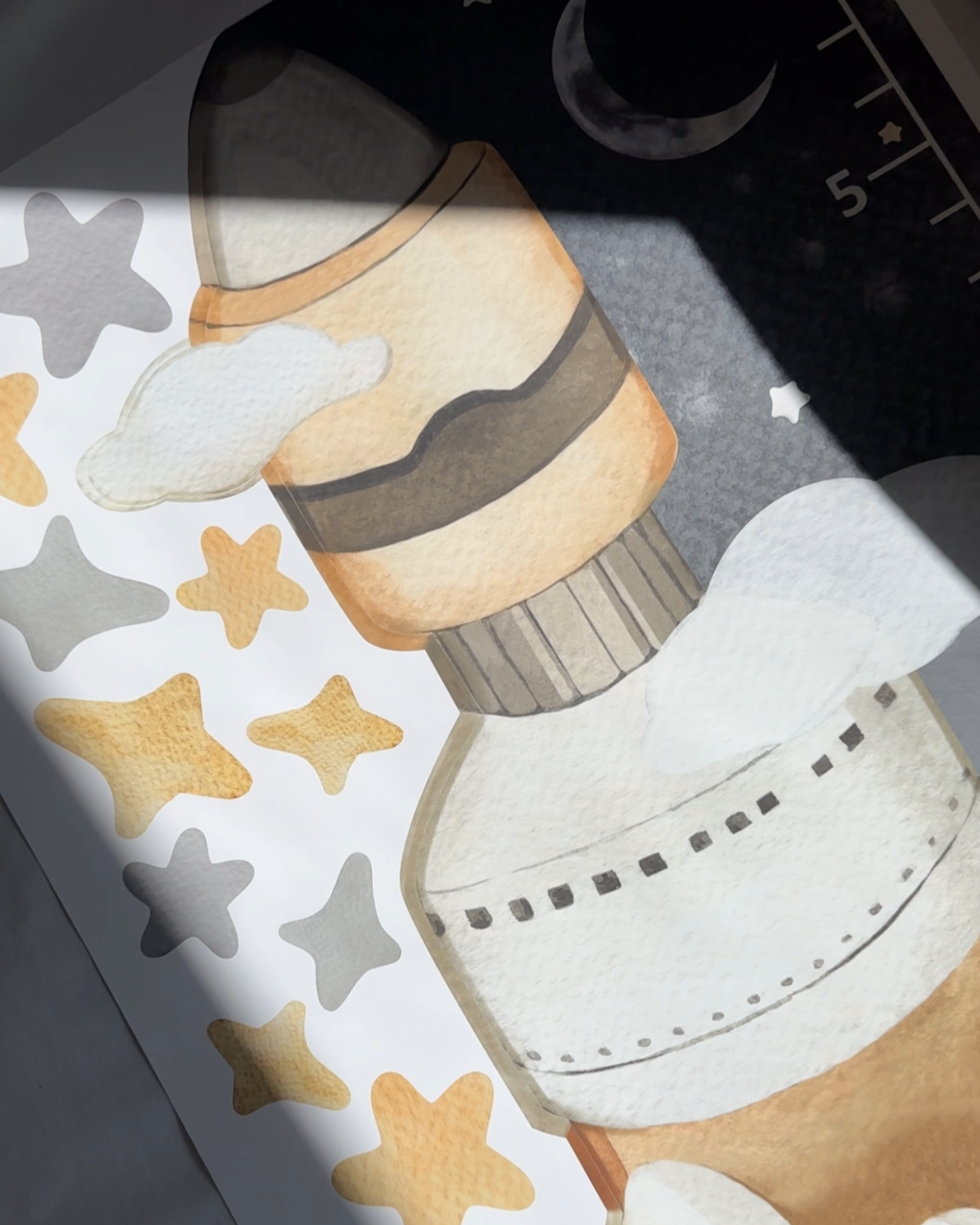 Space Growth Chart Fabric Wall Decals - Rocket