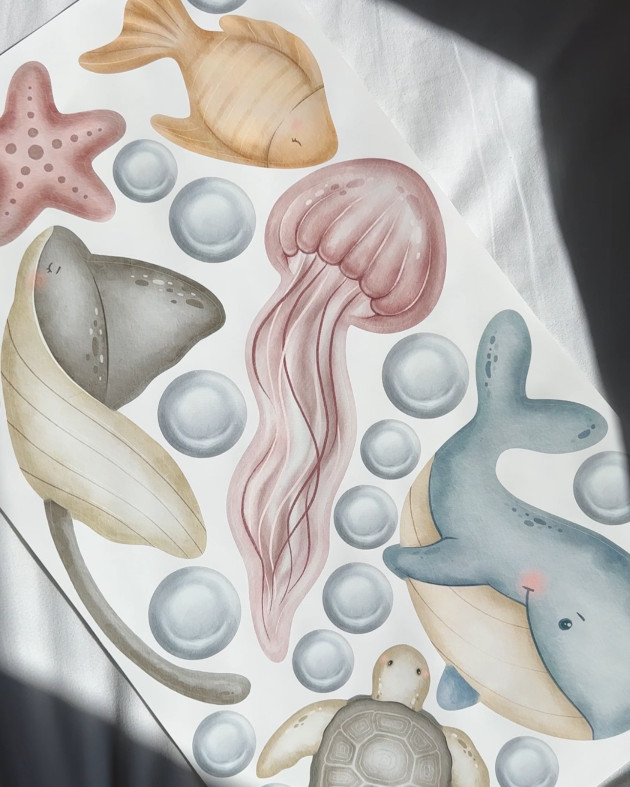 Ocean Fabric Wall Decals