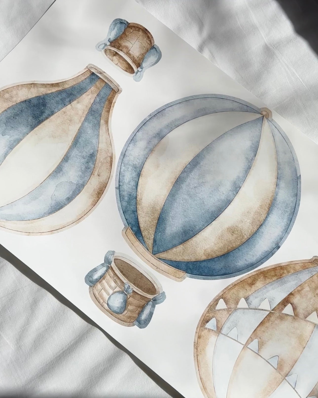 Hot Air Balloon Fabric Wall Decals