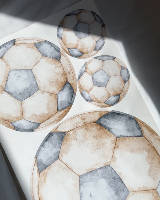 Watercolor Soccer Ball Fabric Wall Decals