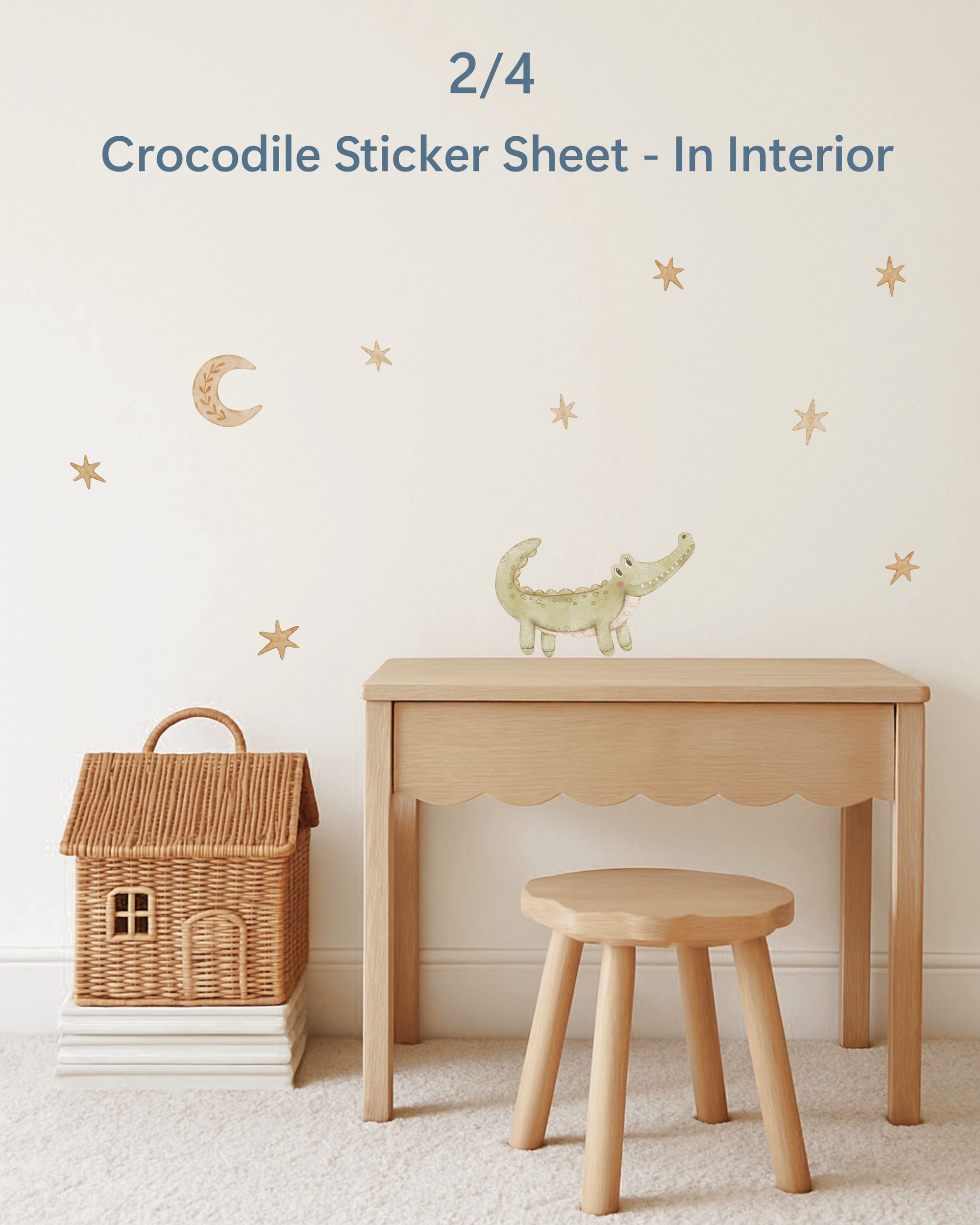 Safari Party Favors for Kids | Fabric Wall Decals Gift Set of 4 | Nursery Decor