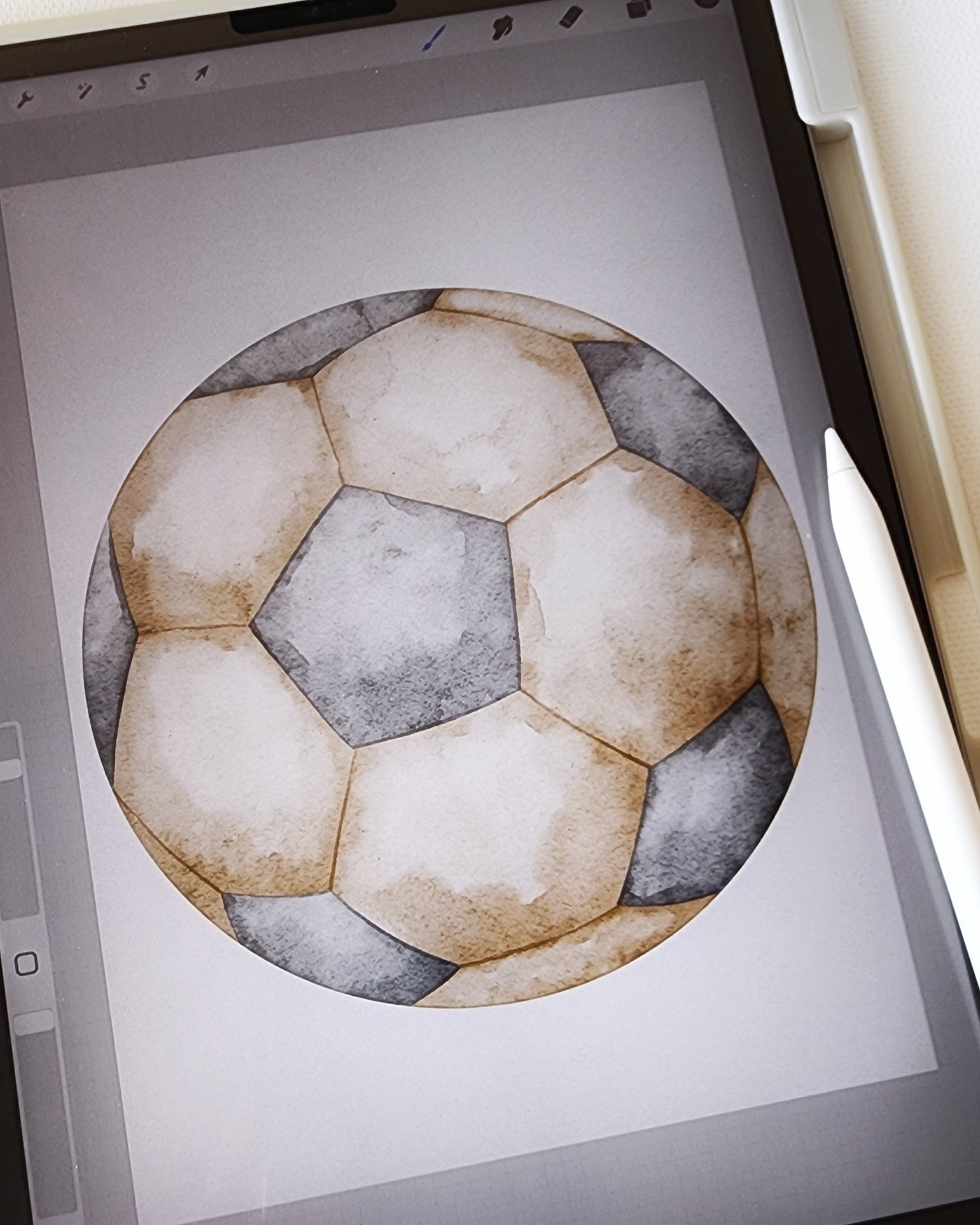 Watercolor Soccer Ball Fabric Wall Decals