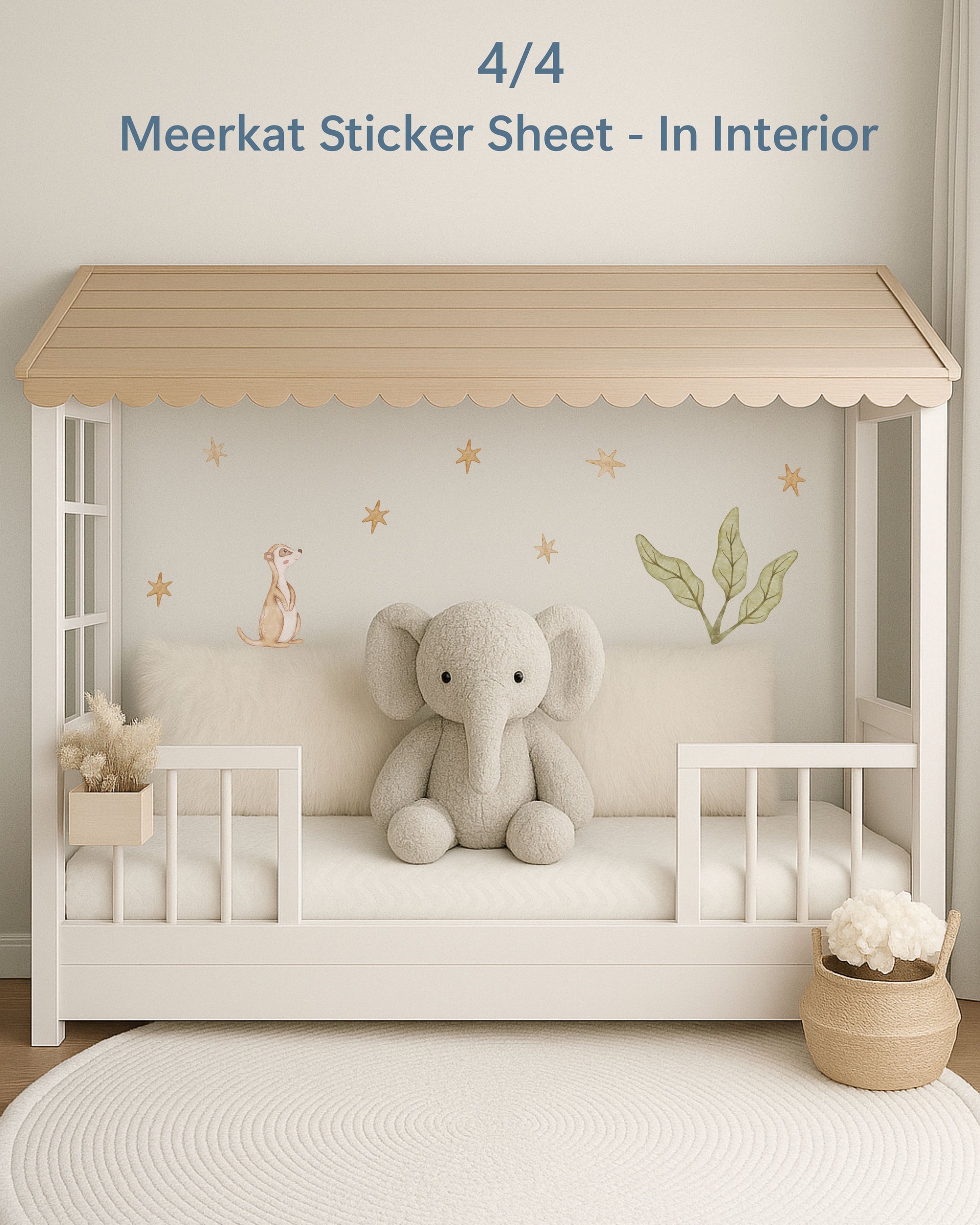 Safari Party Favors for Kids | Fabric Wall Decals Gift Set of 4 | Nursery Decor