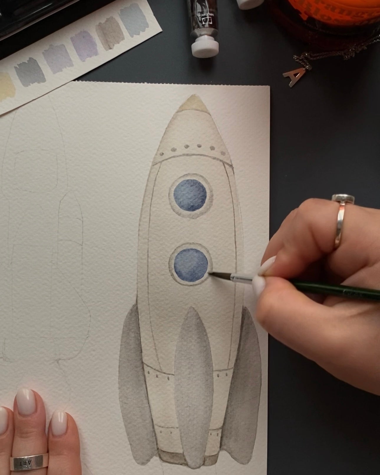 Space Wall Decals - Rockets, Planet, Moon, Stars