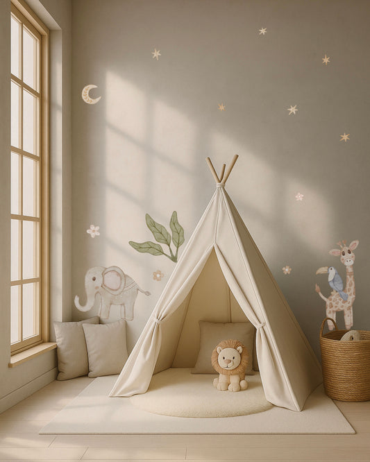 Safari Friends Fabric Wall Decals