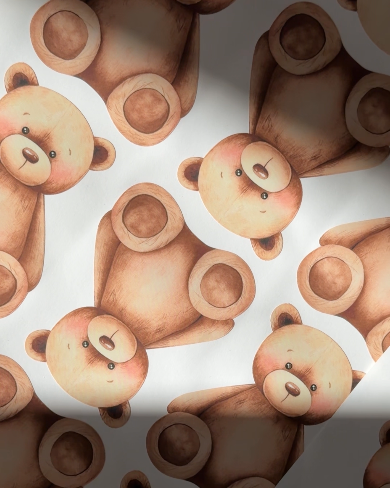 Teddy Bear Fabric Wall Decals for Nursery | Animal Wall Stickers with Name Option