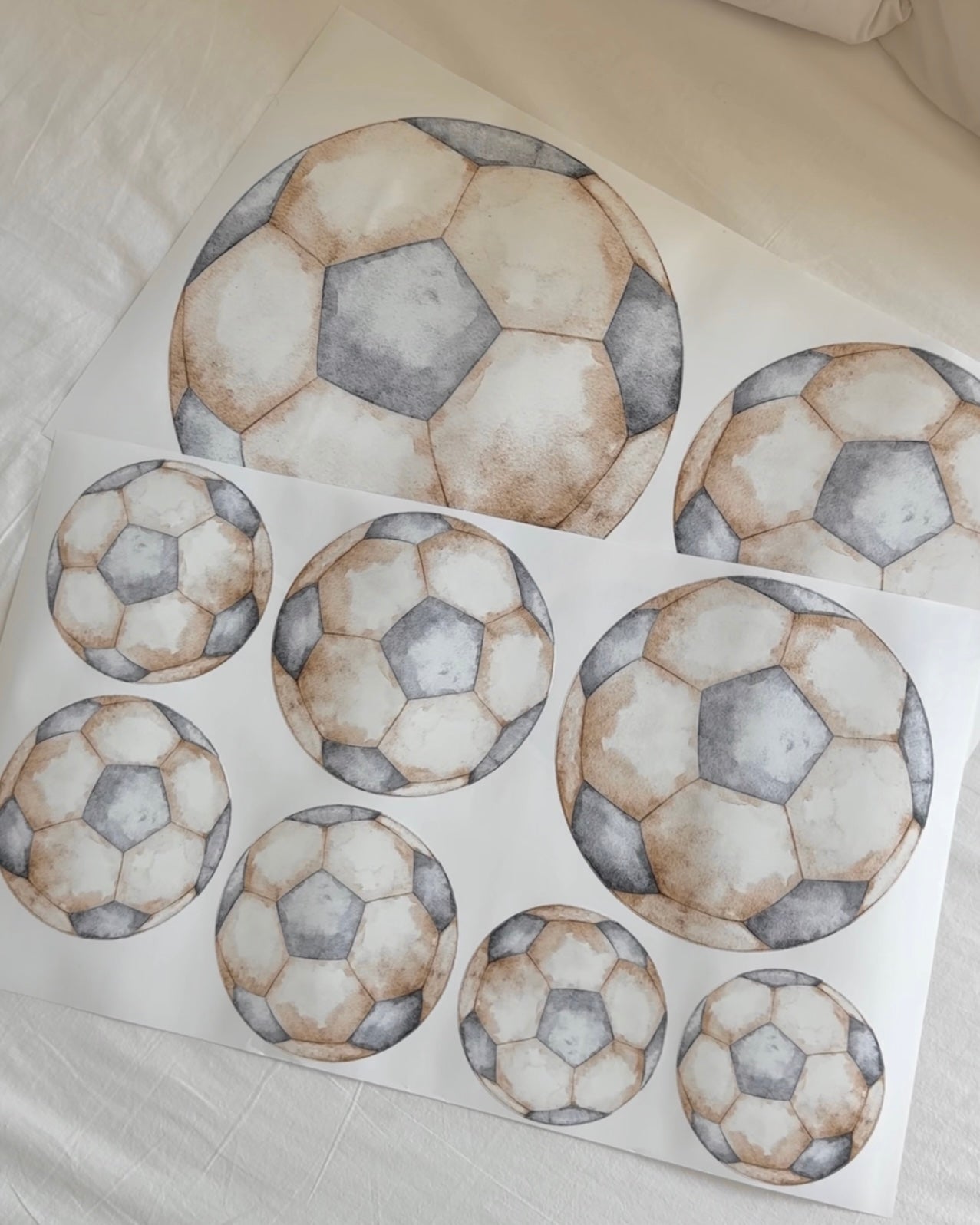 Soccer Ball Fabric Wall Decals for Nursery | Wall Stickers with Name Option
