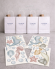 Ocean Party Favors for Kids | Fabric Wall Decals Gift Set of 4 | Nursery Decor