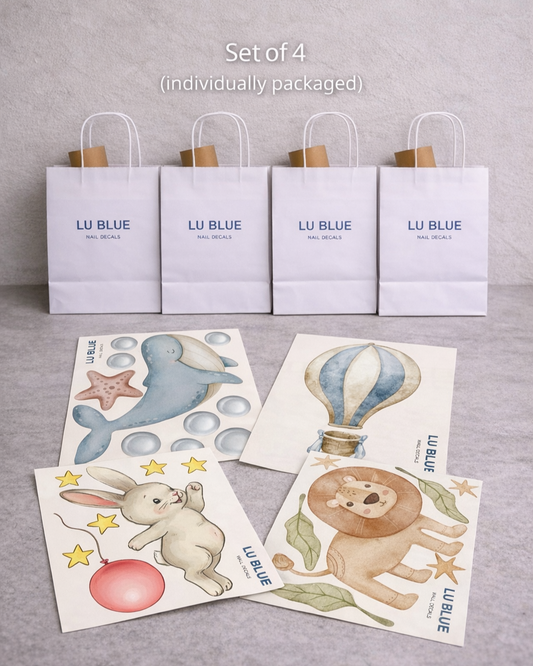 Kids Party Favors Gift Set | Fabric Wall Decals Set 4 | Nursery Playroom Decor