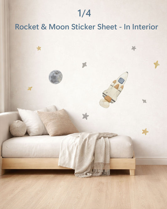 Space Party Favors for Kids | Fabric Wall Decals Gift Set of 4 | Nursery Decor