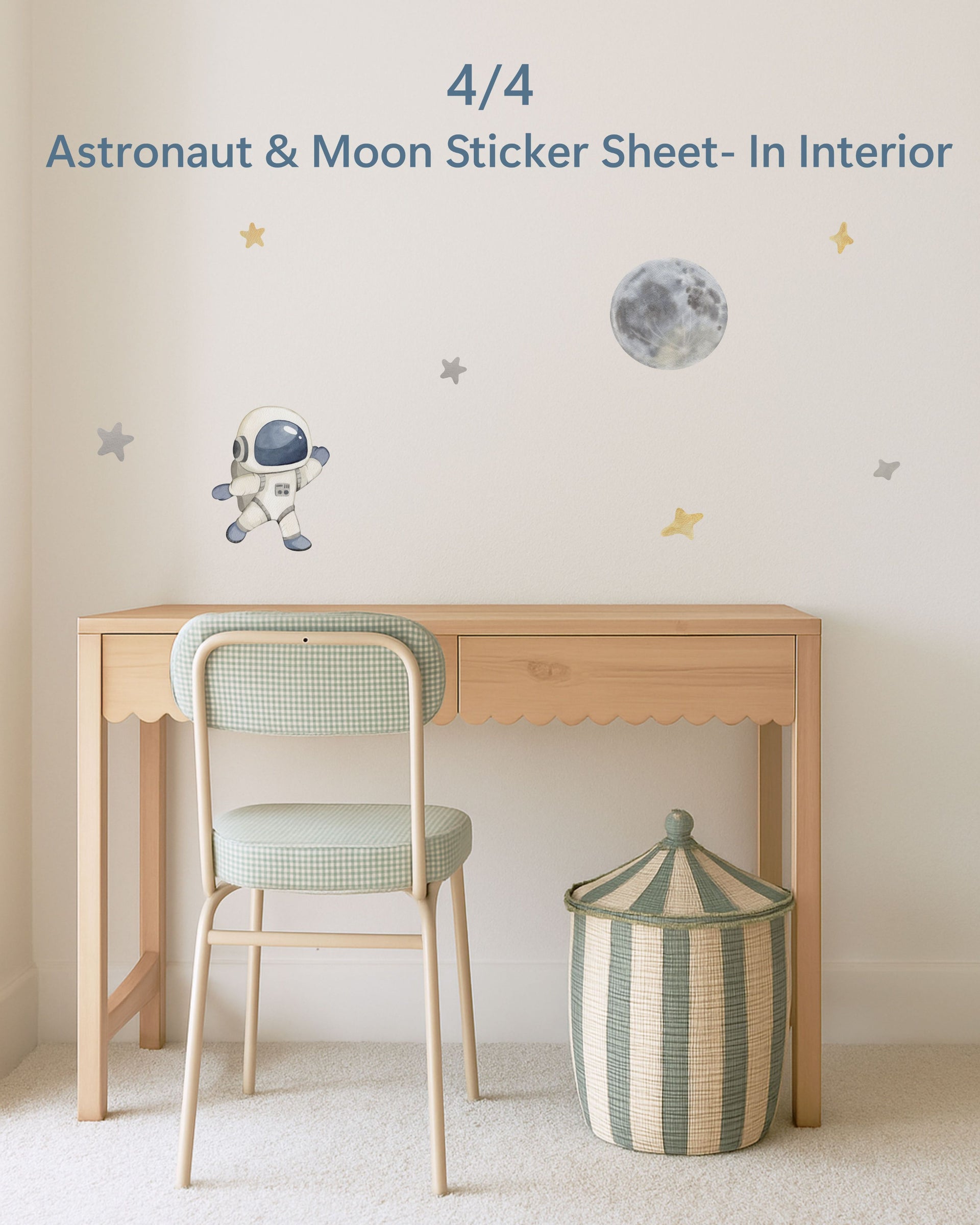 Space Party Favors for Kids | Fabric Wall Decals Gift Set of 4 | Nursery Decor