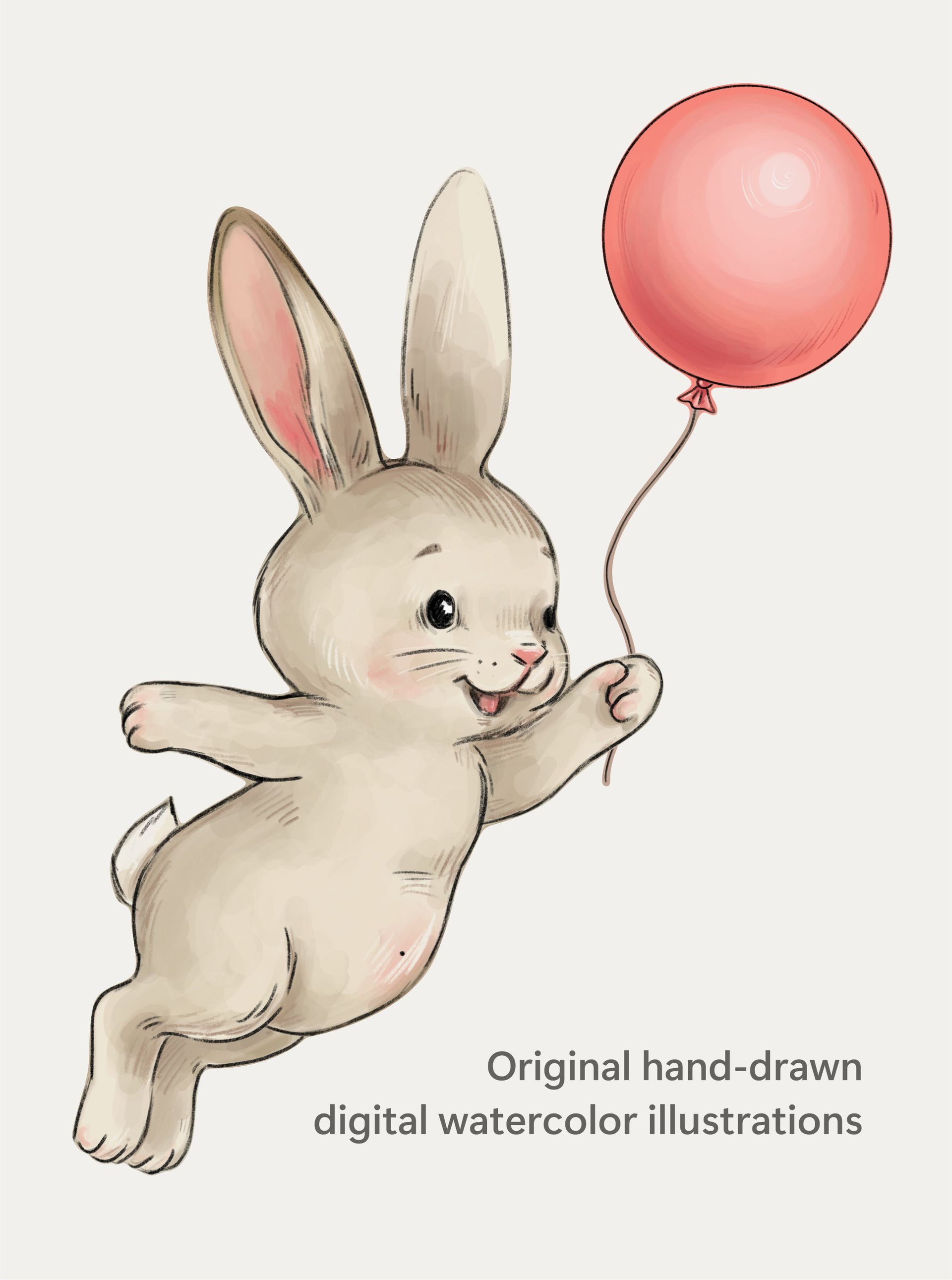 Bunny Fabric Wall Decals for Nursery | Animal Wall Stickers with Name Option