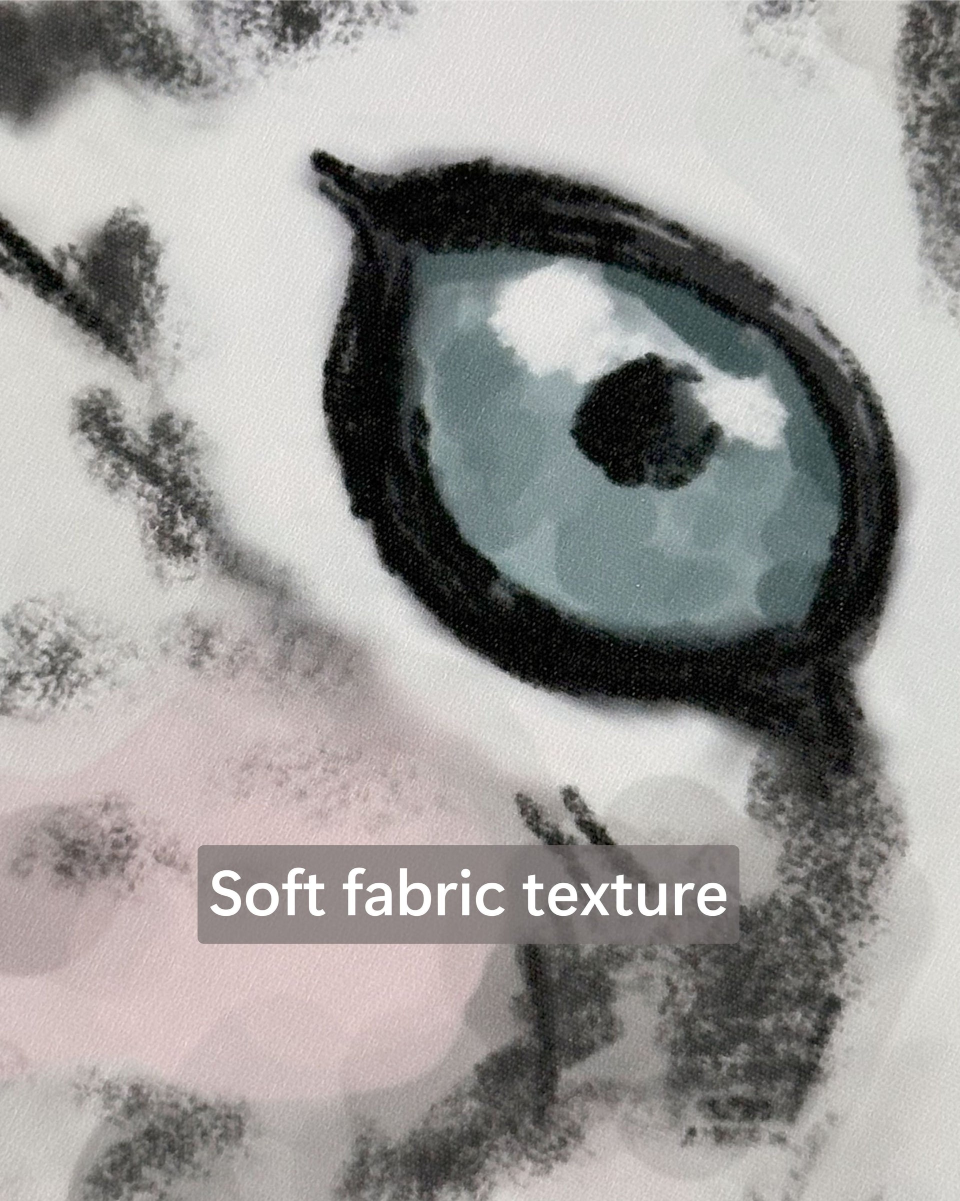 Snow Leopard Fabric Wall Decals for Nursery | Animal Wall Stickers with Name Option