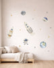 Space Fabric Wall Decals for Nursery | Rockets, Planets & Stars Wall Stickers