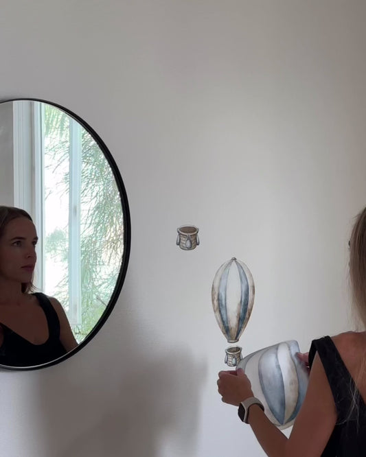 Hot Air Balloon Fabric Wall Decals for Nursery | Wall Stickers with Name Option