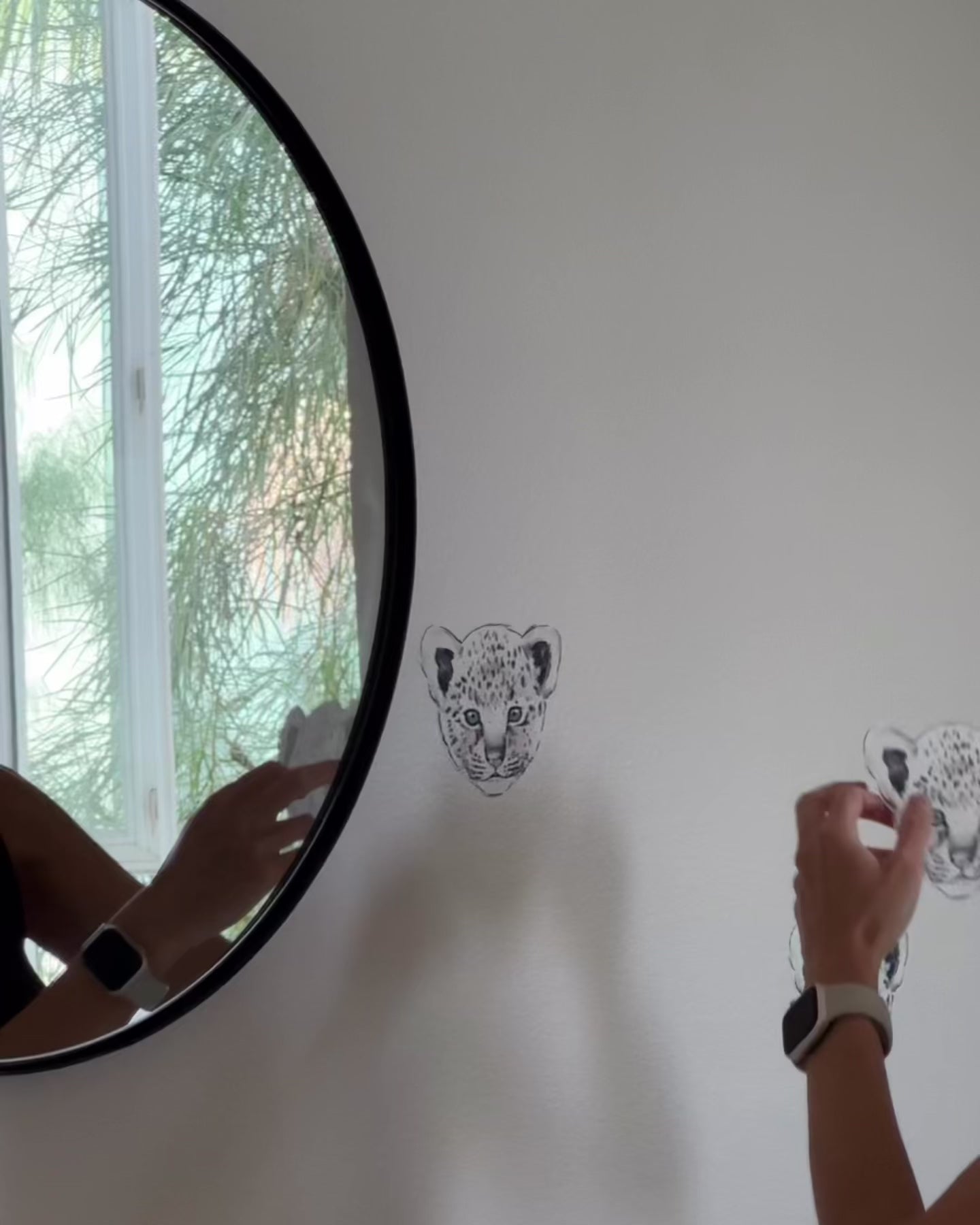 Snow Leopard Fabric Wall Decals