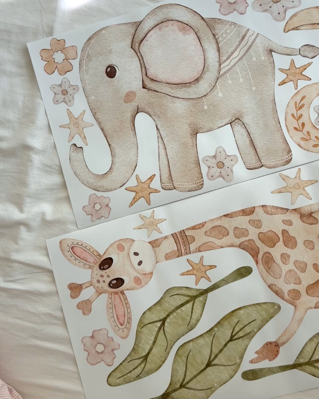 Safari Friends Fabric Wall Decals