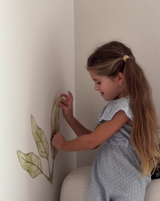 Safari Fabric Wall Decals for Kids – Elephant, Giraffe & Toucan Wall Stickers