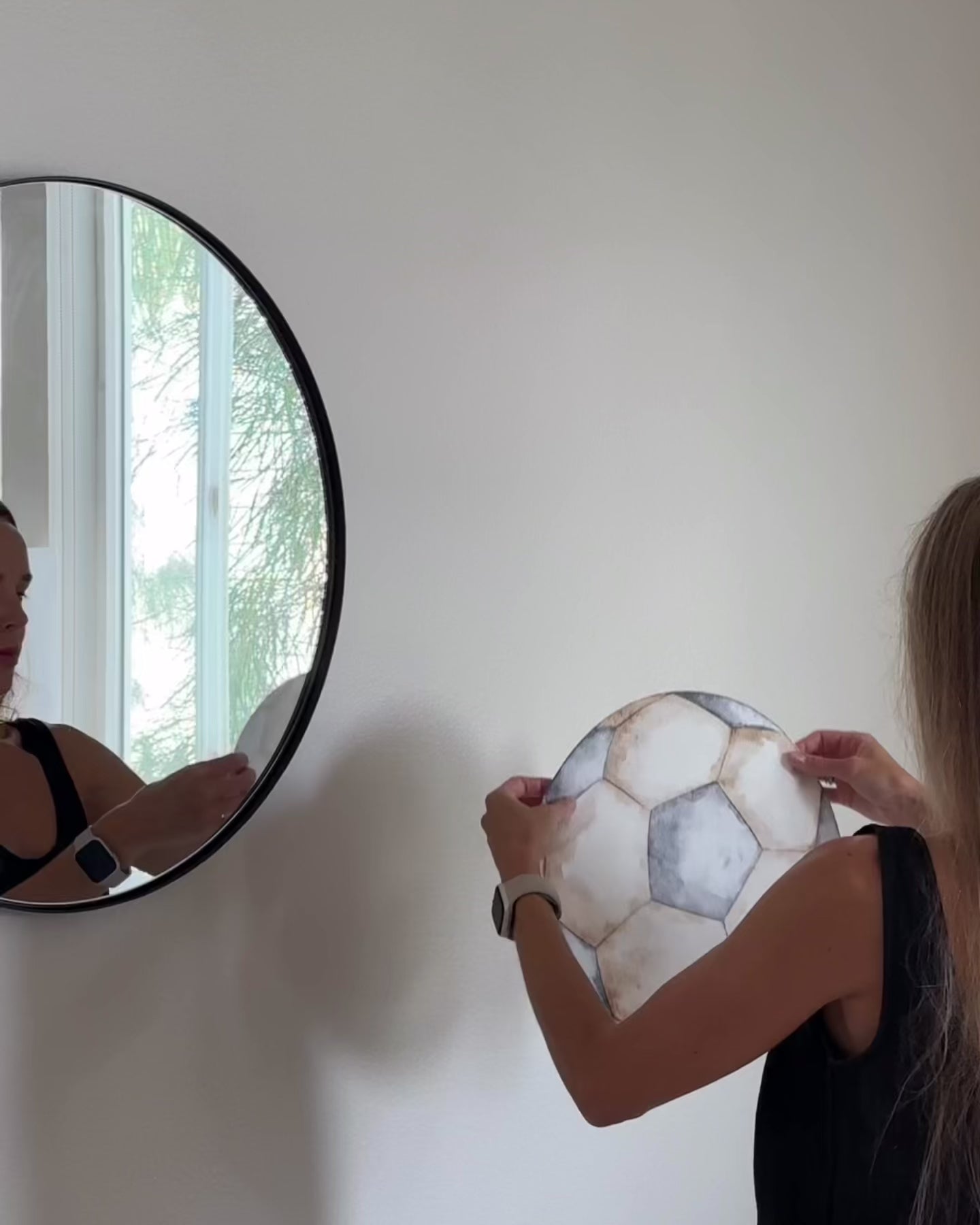 Watercolor Soccer Ball Fabric Wall Decals